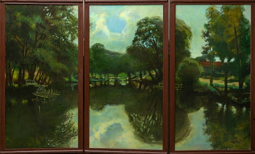 Ширма. Авторская роспись. Полдень. Сергей Максютин