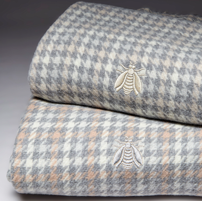 Amir pied de poule с вышивкой серый/бежевый