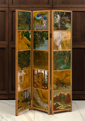 Ширма. Авторская роспись. Дневник. Сергей Максютин