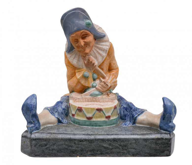 Чернильница фаянсовая "Шут"