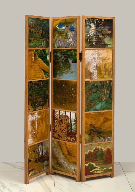 Ширма. Авторская роспись. Дневник. Сергей Максютин