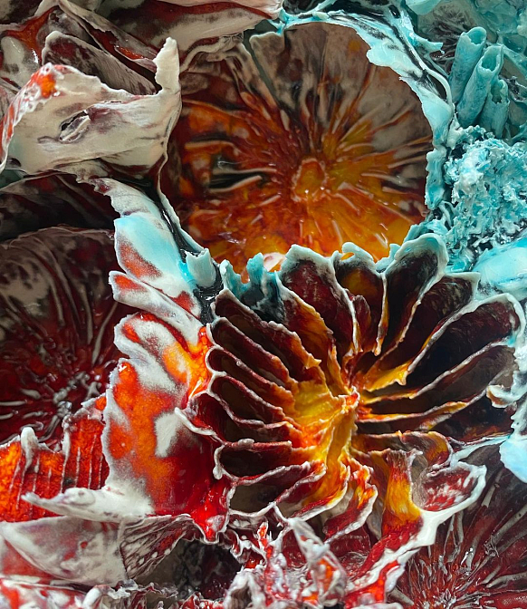 Скульптурное блюдо. Из серии "Хрупкость". Оксана Панфилова