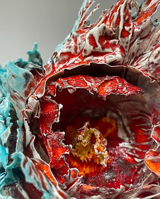 Скульптурное блюдо. Из серии "Хрупкость". Оксана Панфилова