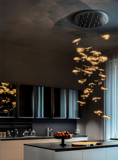 Gold Moon Chandelier