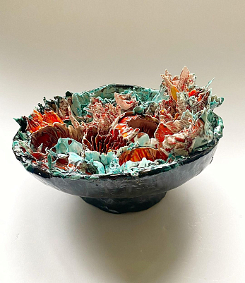 Скульптурное блюдо. Из серии "Хрупкость". Оксана Панфилова