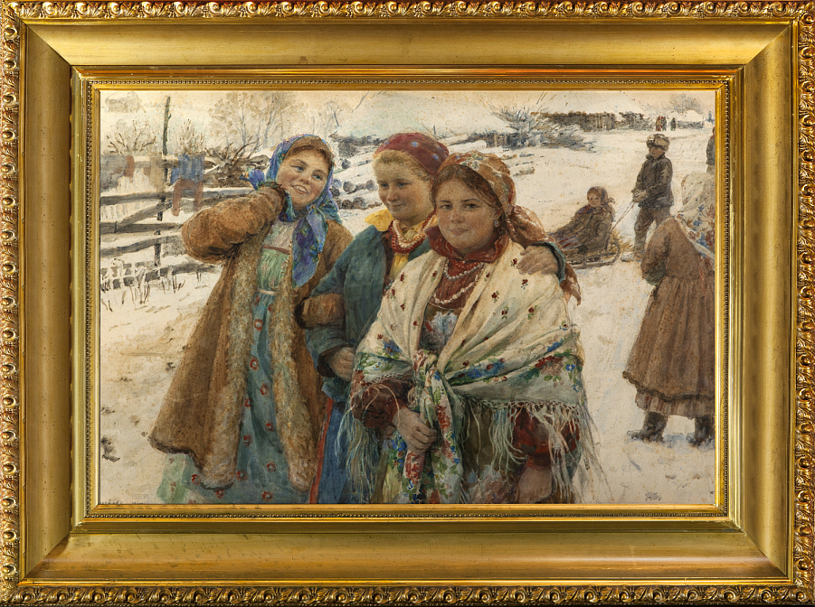 Сычков Ф.В.  Зима в деревне