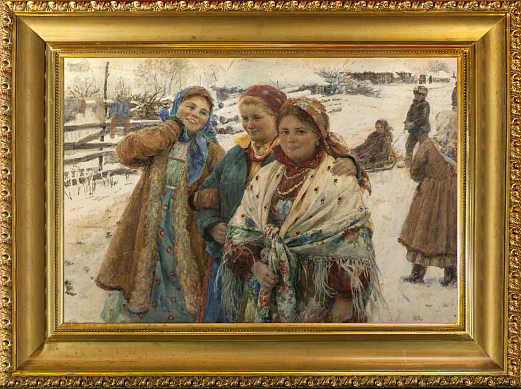 Сычков Ф.В.  Зима в деревне