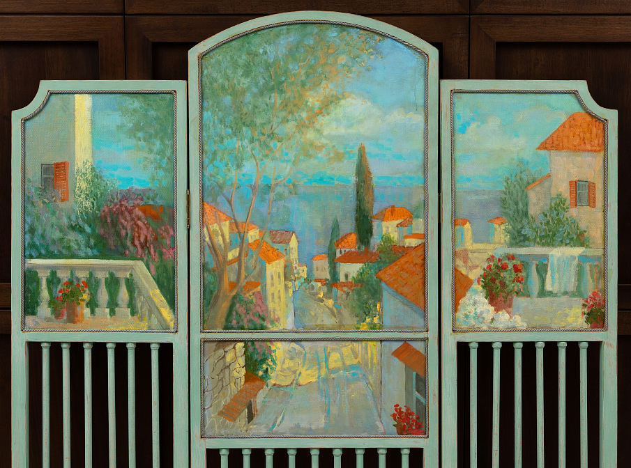 Ширма. Авторская роспись. Прованс. Сергей Максютин