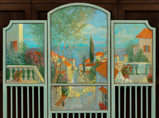 Ширма. Авторская роспись. Прованс. Сергей Максютин