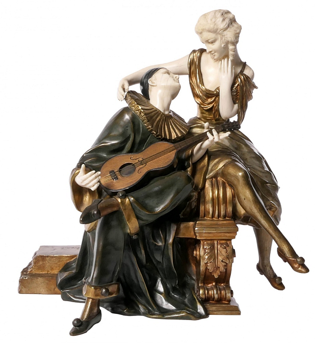 Пьеро и Коломбина. Скульптор А.Гилберт