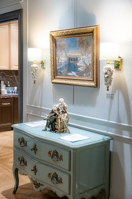 Лапшин Г.А. Зимний пейзаж. Запруда на реке