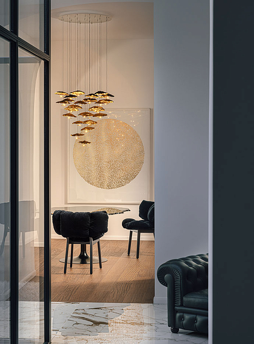 Gold Moon Chandelier