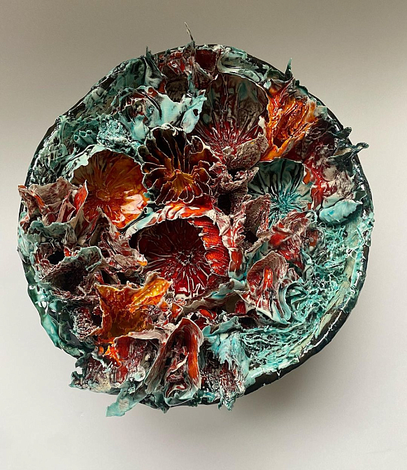 Скульптурное блюдо. Из серии "Хрупкость". Оксана Панфилова