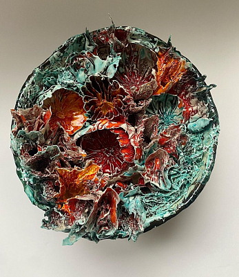 Скульптурное блюдо. Из серии "Хрупкость". Оксана Панфилова