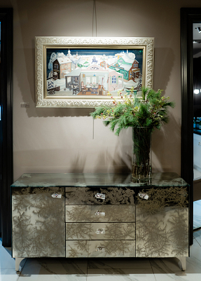 Судейкин С.Ю. Домик в Коломне. Эскиз декораций